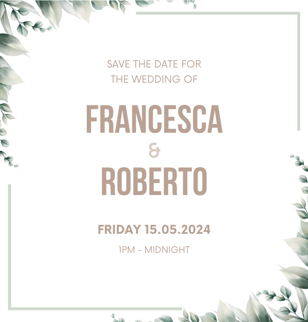 Template Wedding Cards Square
